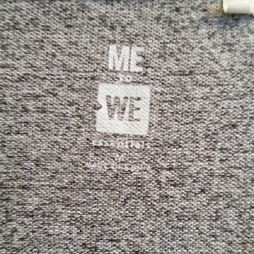 Womans M Me to We Gray Ruched Tie Front Crop Top Y2k Twilight - Picture 2 of 4